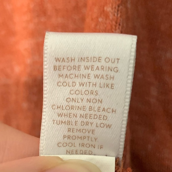 Women’s LC Lauren Conrad Medium Orange Sweater with Ruffle hem - Picture 6 of 6